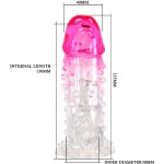PRETTY LOVE - WILFORD REALISTIC ENLARGEMENT SHEATH WITH EMBOSSED PENIS PINK